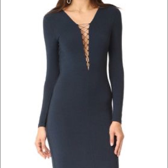 T by Alexander Wang Lace Up Dress sz XS NWT $325 - Picture 7 of 12